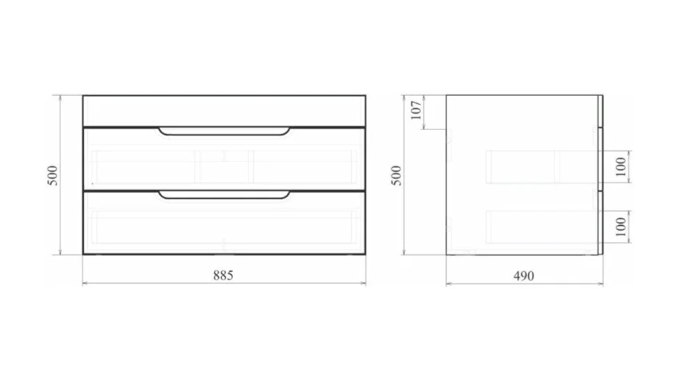 Приобрести mirsant тумба подвесная soho 90 см с раковиной deep 90 ут000089882