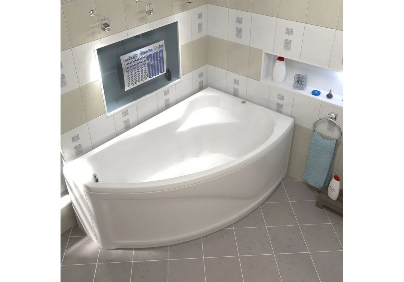 Приобрести bas акриловая ванна николь r 170*102