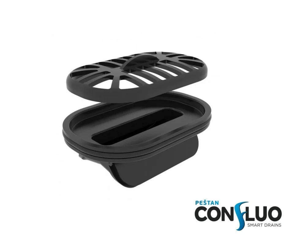 Приобрести pestan душевой трап confluo premium black glass line 550