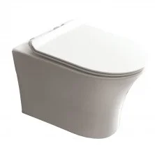 Azario Fretta Round Унитаз подвесной безободковый 485x360x365 (AZ-2617E)