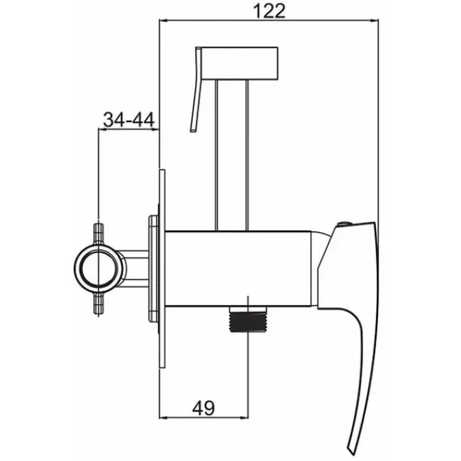 Приобрести gappo смеситель с гигиеническим душем g7207-9, оружейная сталь