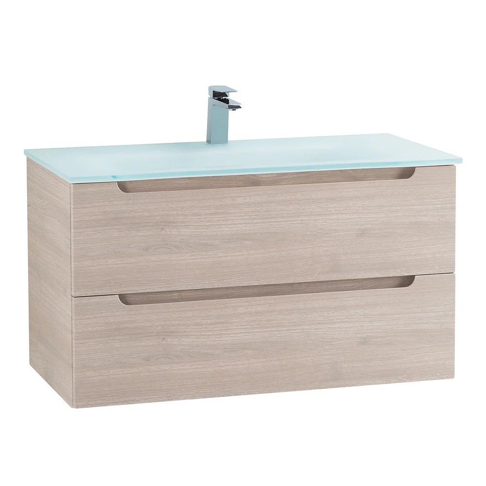 Приобрести belbagno тумба с раковиной etna 80 см, подвесная rovere grigio, стеклянная раковина