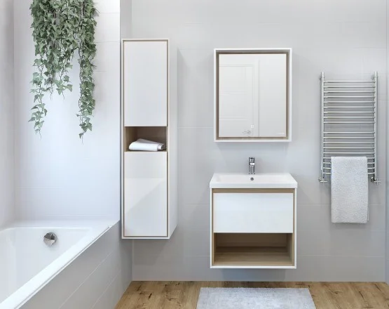 Приобрести пенал cersanit подвесной, универсальный louna 35, белый