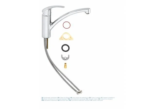 Приобрести смеситель для кухни grohe eurosmart dn 15 с низким изливом, хром 33281002