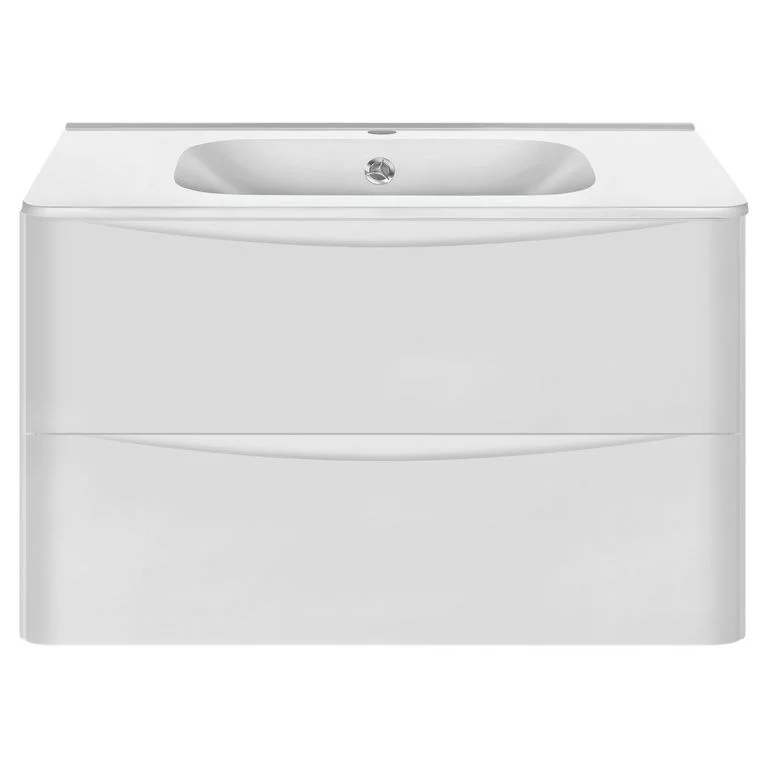 Приобрести vincea тумба подвесная paola 80 см, белая с белой раковиной vmc-2p800gw;vcb-2vp800w