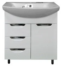 Loranto Тумба напольная с раковиной Стиль- 70/3 70х86 см, белая (CS00068934)