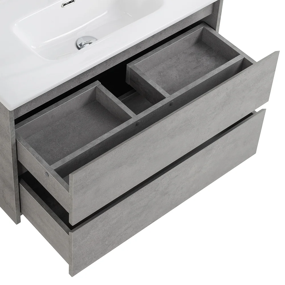 Приобрести belbagno тумба с раковиной kraft 39 80 см, подвесная cemento grigio, белая раковина