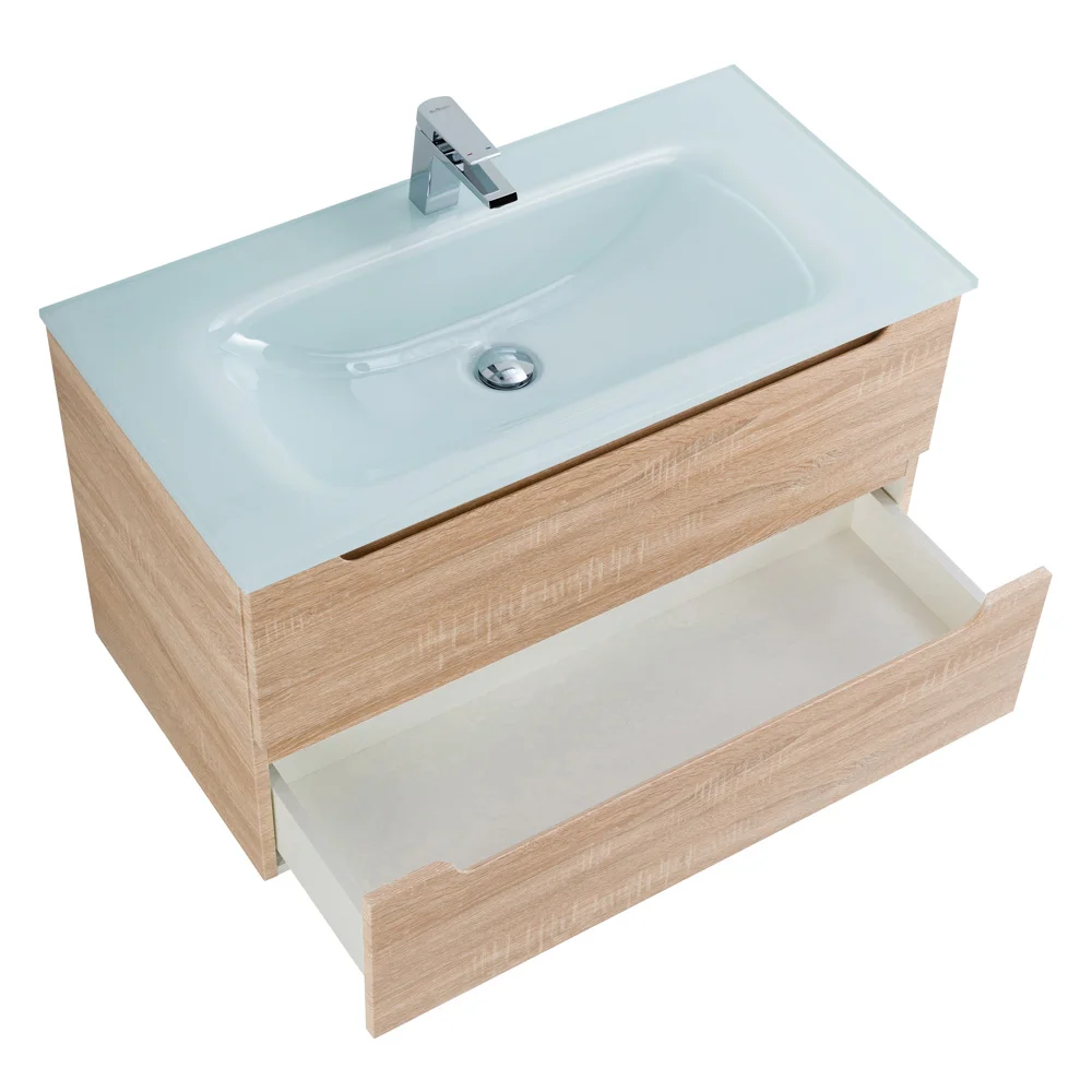 Приобрести belbagno тумба с раковиной etna 80 см, подвесная rovere bianco, стеклянная раковина