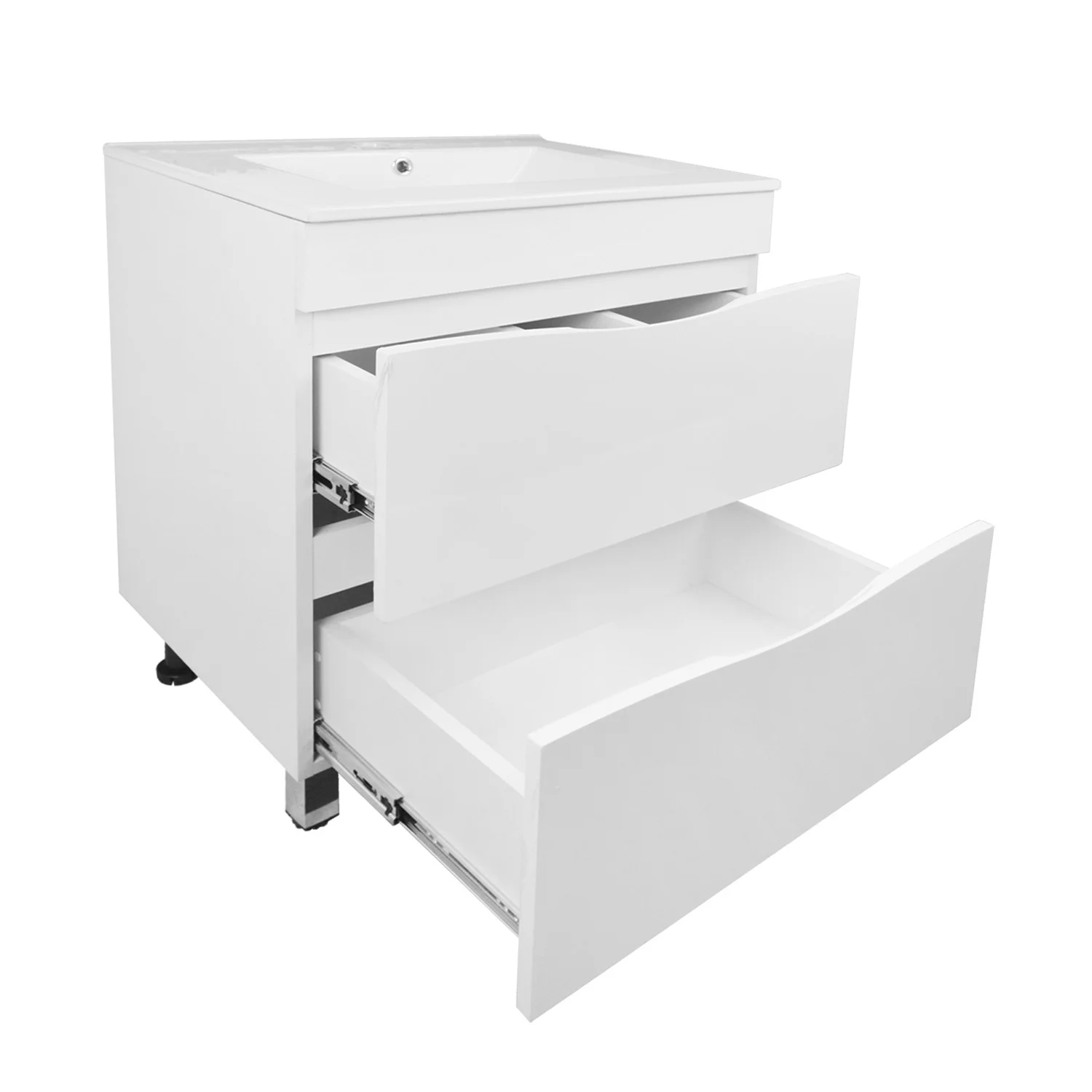 Приобрести loranto тумба напольная с раковиной santorini 60 61х46 см, белый глянец (cs00086972)