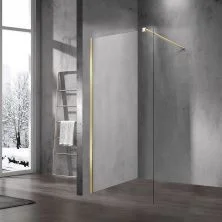 Vincea Душевая перегородка Walk-In 100 см, прозрачное, брашированное золото VSW-1H100CLG