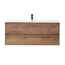 BelBagno Тумба с раковиной KRAFT 120 см, подвесная Rovere Tabacco, белая раковина