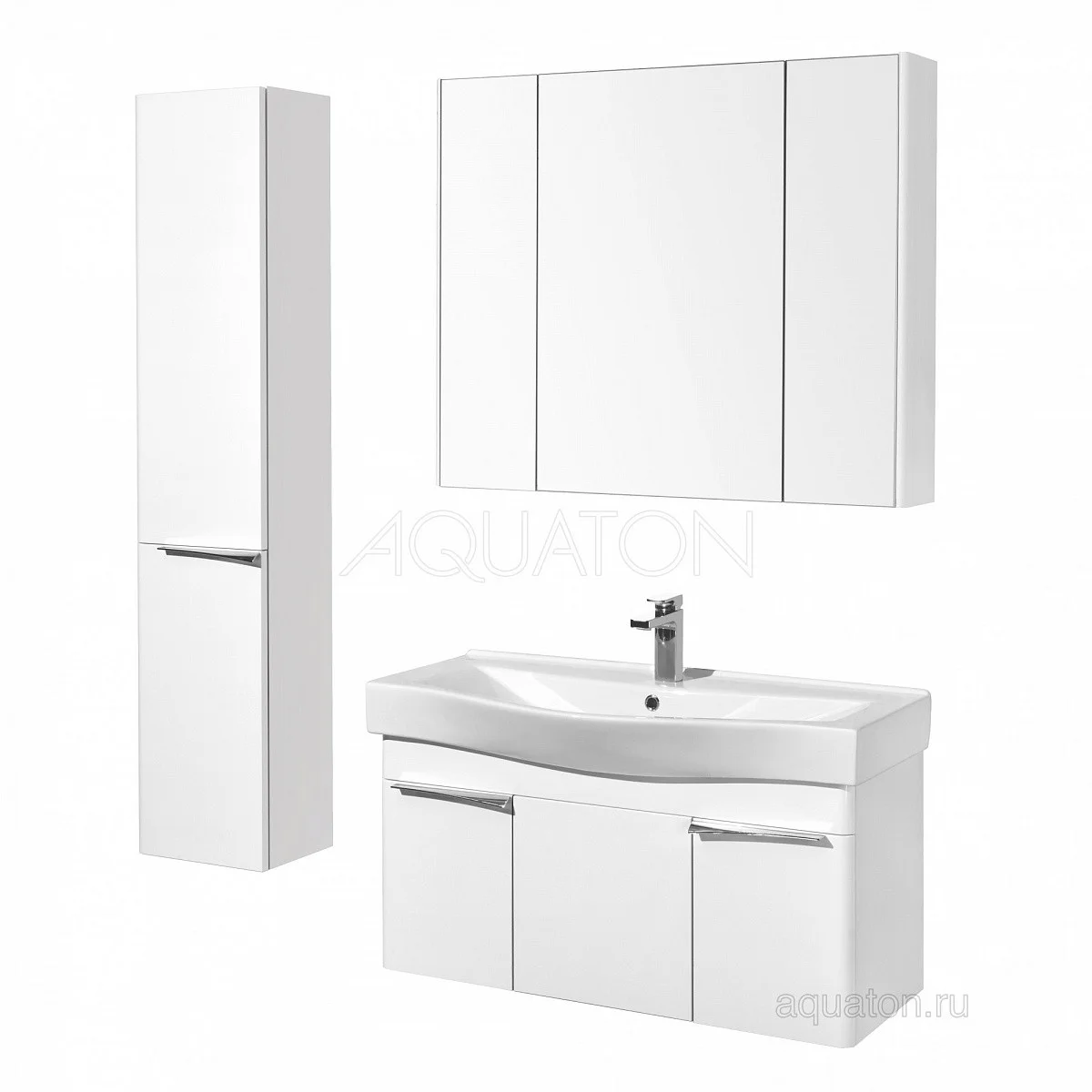 Приобрести зеркало-шкаф акватон беверли 100 см, белый 1a237202bv010
