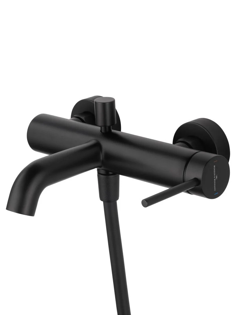 Приобрести смеситель для ванны с душем wonzon & woghand stick, черный матовый (ww-88639017-mb)