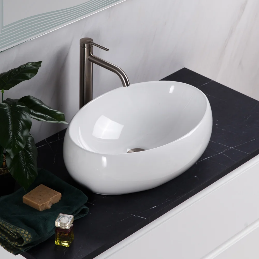Приобрести belbagno накладная раковина 48х34 см, белая bb1085