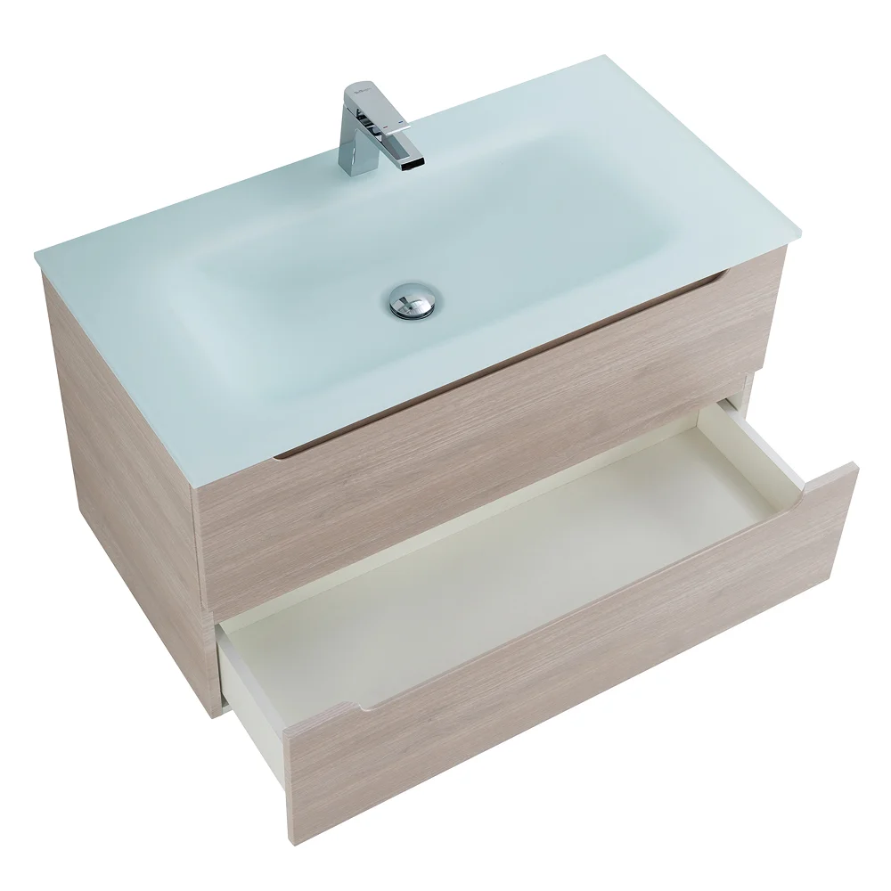 Приобрести belbagno тумба с раковиной etna 80 см, подвесная rovere grigio, стеклянная раковина