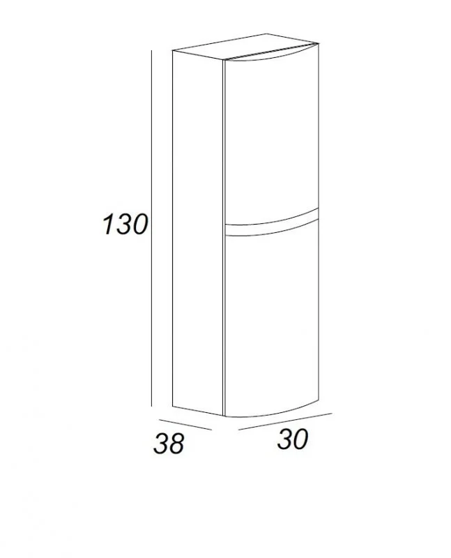 Приобрести cezares пенал подвесной vague 130х30см, серое дерево
