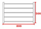Заказать полотенцесушители 800х500 мм, электрические, лесенка 