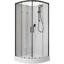 Aquanet Душевая кабина Passion EVO R Black 80x80 см