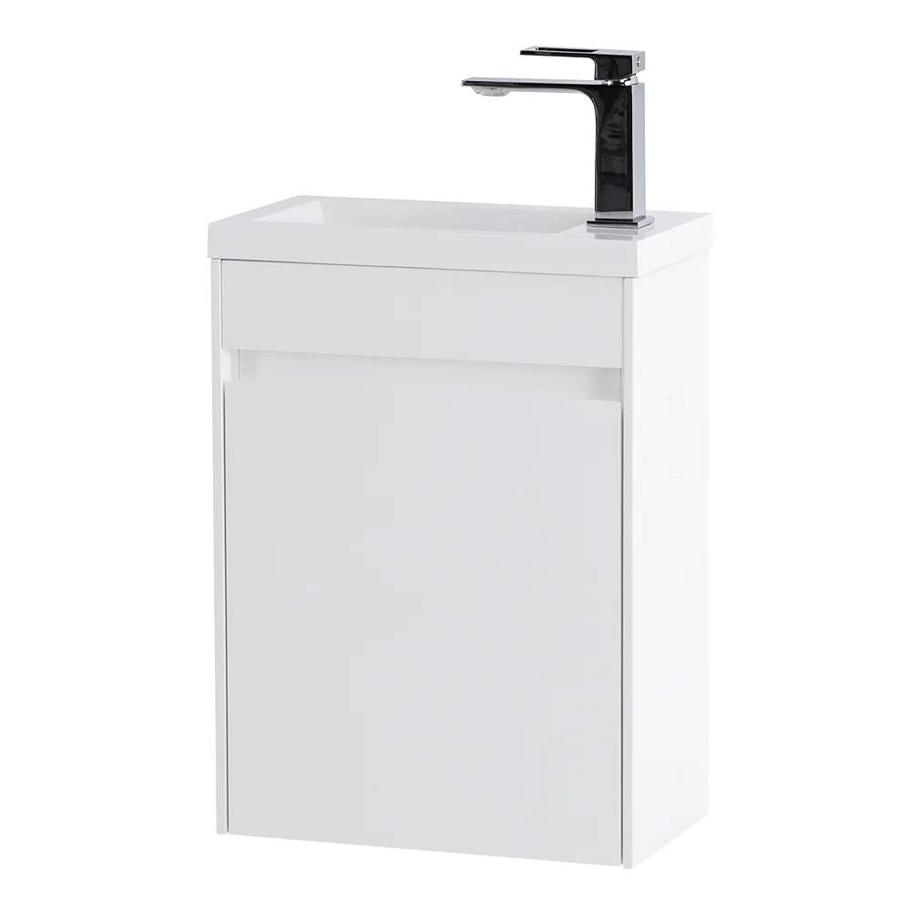 Приобрести belbagno тумба с раковиной pietra mini 40 см, подвесная с дверью 40-l bianco lucido, белая раковина