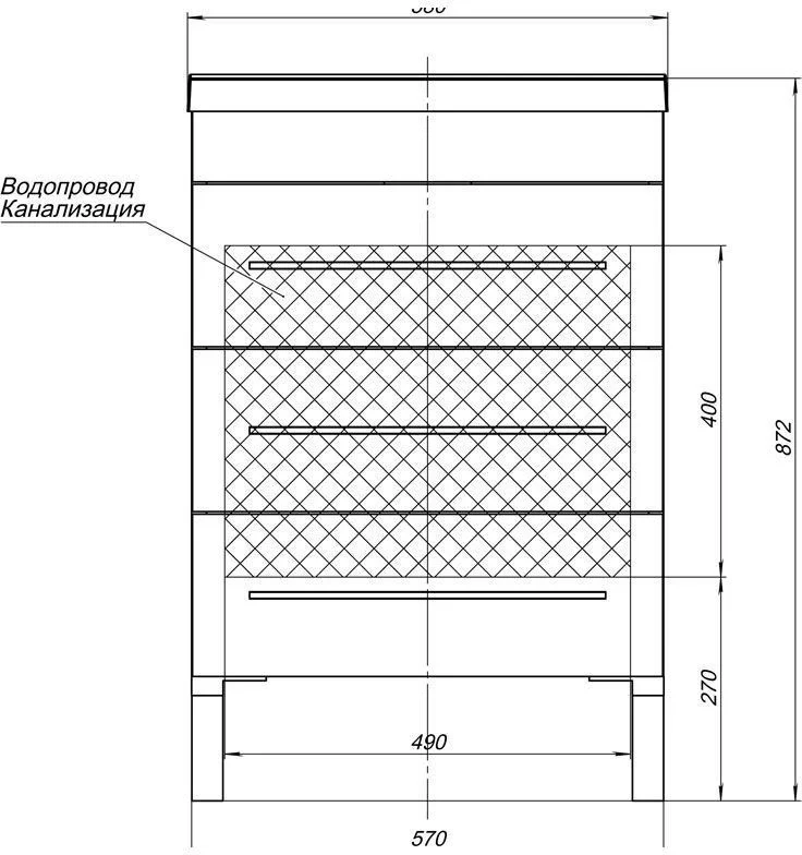 Приобрести aquanet тумба с раковиной верона 58 см, белая 00287668