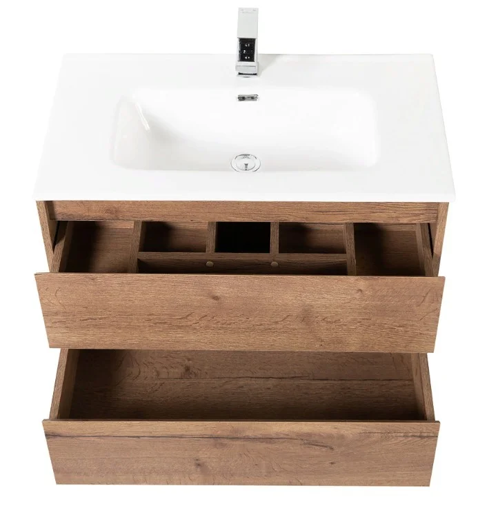 Приобрести тумба подвесная с раковиной belbagno kraft-800-2c-so-rt 80 см, rovere tabacco