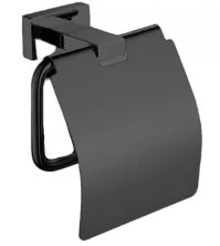 Держатель для туалетной бумаги с крышкой Vieir V5009C черный 