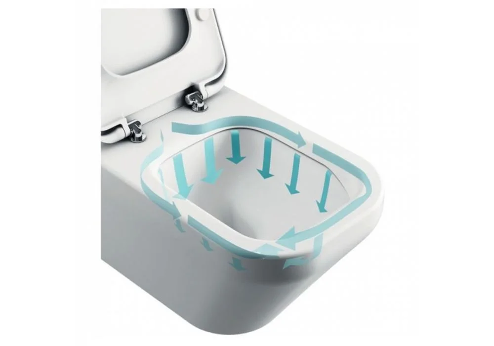 Приобрести унитаз подвесной безободковый ideal standard tesi aquablade t007901 с крышкой микролифт