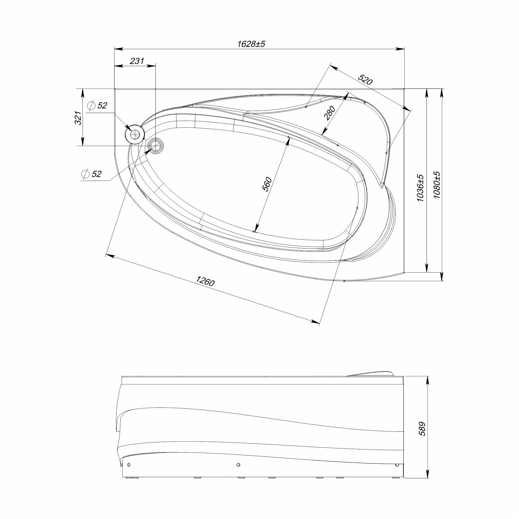 Приобрести mirsant ванна акриловая sole pandora 165*110 см, белая, правая ут000037787