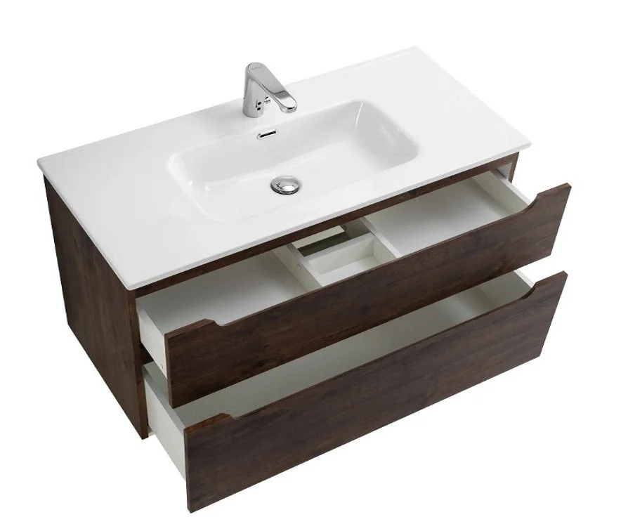 Приобрести тумба подвесная с раковиной belbagno etna-1000-2c-so-rw-p 100 см, rovere moro