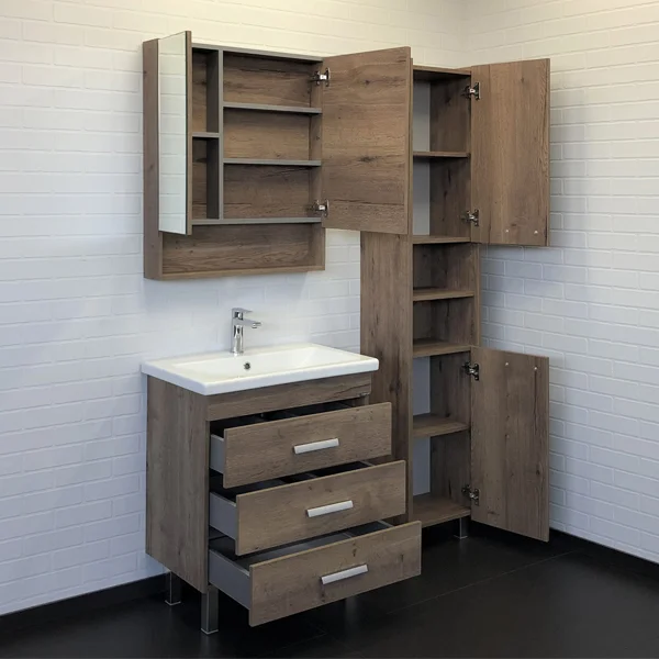 Приобрести сomforty тумба с раковиной никосия-70н дуб темный