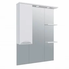 AQUA DE MARCO Зеркало-шкаф ELEGANSE 75 см, левое, белый\хром 1075CELE/L
