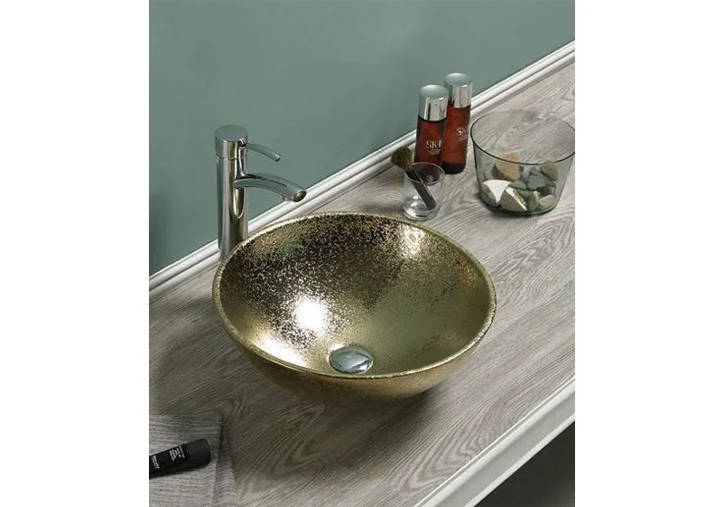 Приобрести раковина-чаша ceramalux 40 см 7226 sj, золото