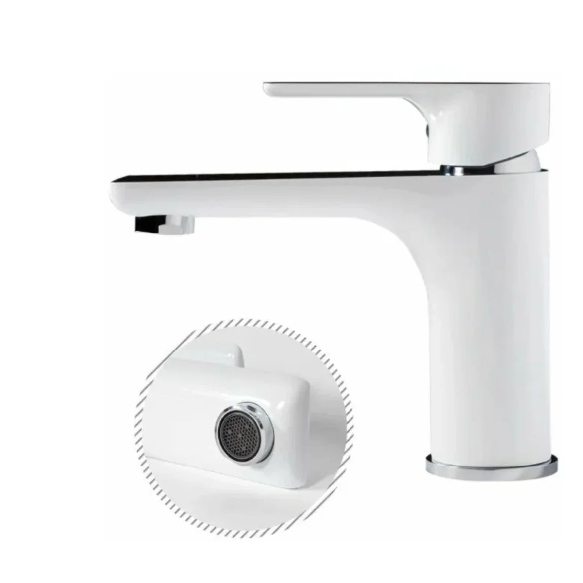 Приобрести grocenberg смеситель для раковины, белый\хром gb2009wc