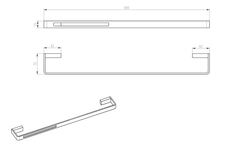 Приобрести boheme полотенцедержатель q 60 см, черный 10942-b