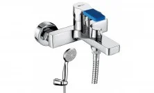 LEMARK Смеситель для ванны Aura, хром\голубой LM0614C