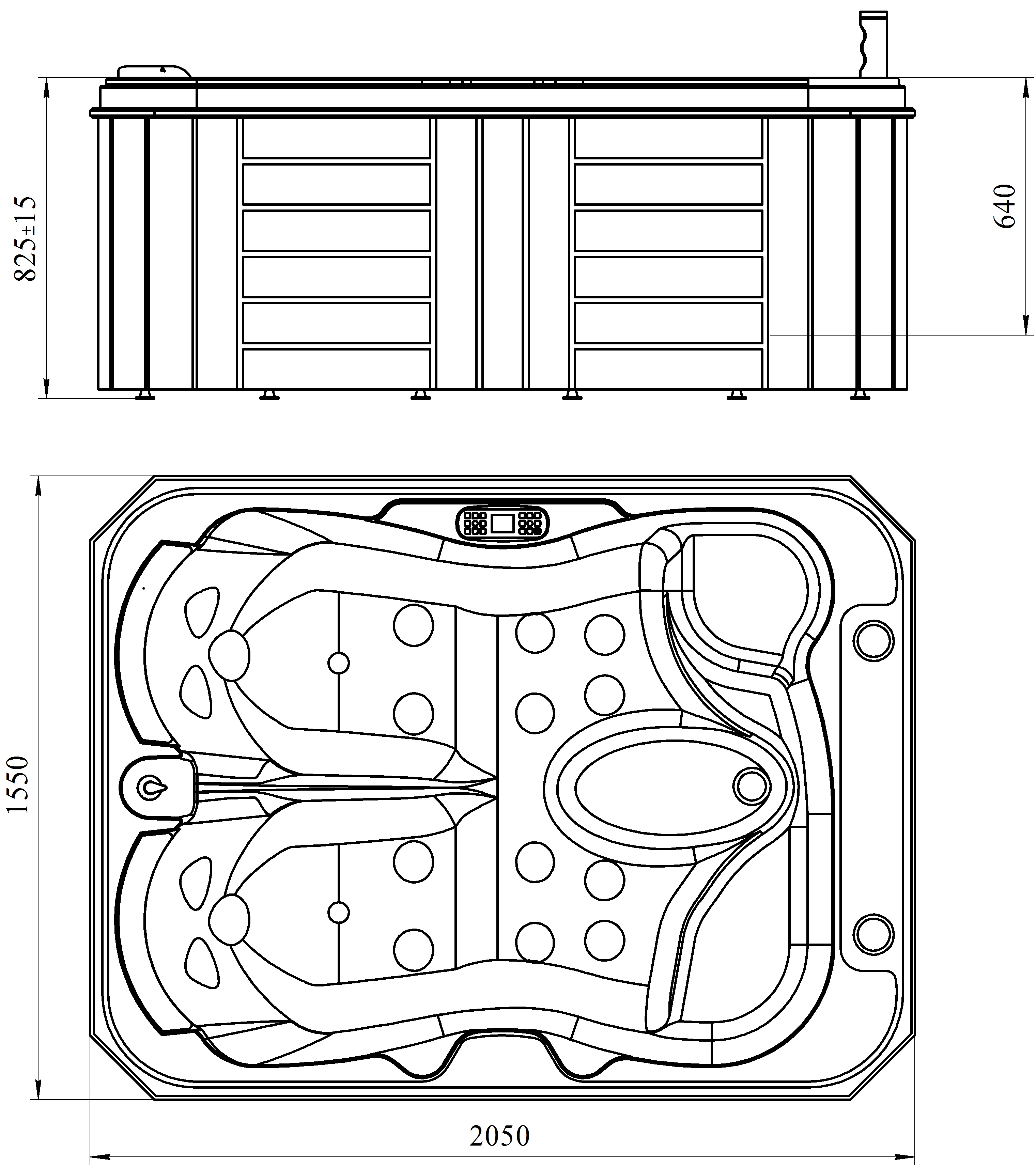 Приобрести бассейн radomir мишель 205х155