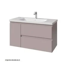 Caprigo Тумба с раковиной FORTE-Smalty 100 см, левая, бежевая, эмаль