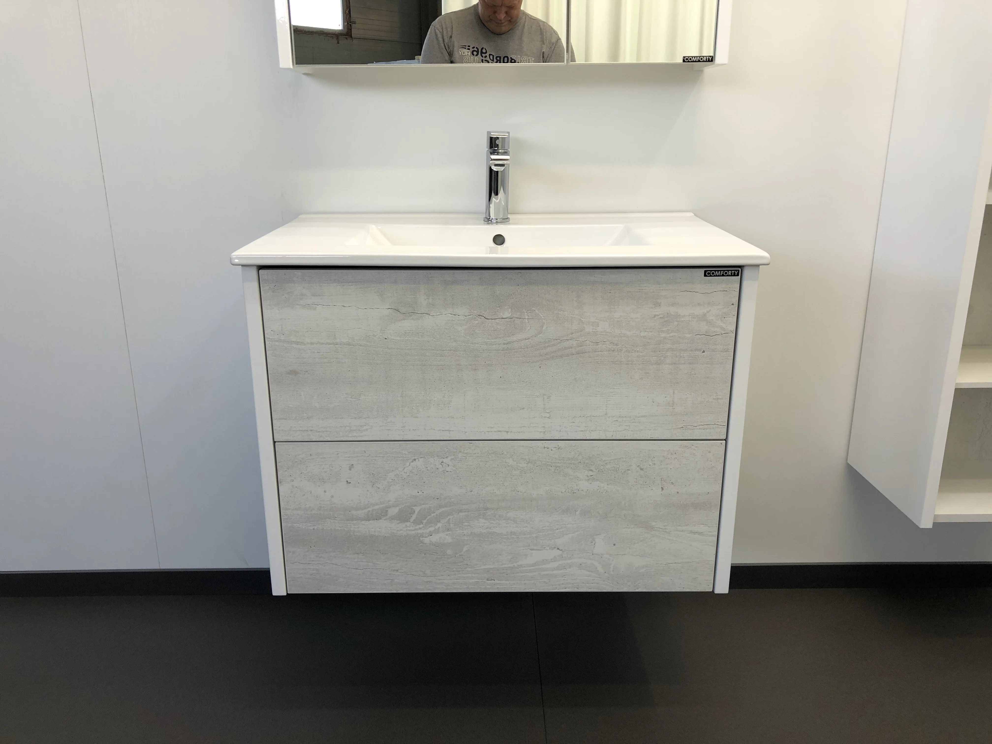 Приобрести сomforty тумба с раковиной "женева-75", дуб белый