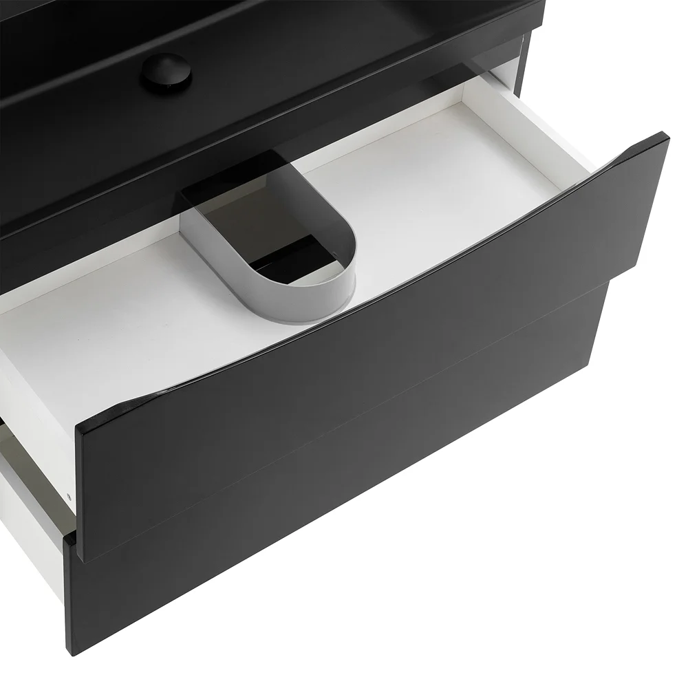 Приобрести belbagno тумба с раковиной marino 90 см, подвесная nero lucido, чёрная раковина