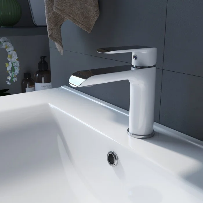 Приобрести iddis смеситель для раковины calipso 159мм, белый\хром, calsb00i01