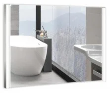 Azario Зеркало Сапфир 80х60см c подсветкой, сенсор выключатель, датчик на движения, диммер  ФР-00000912