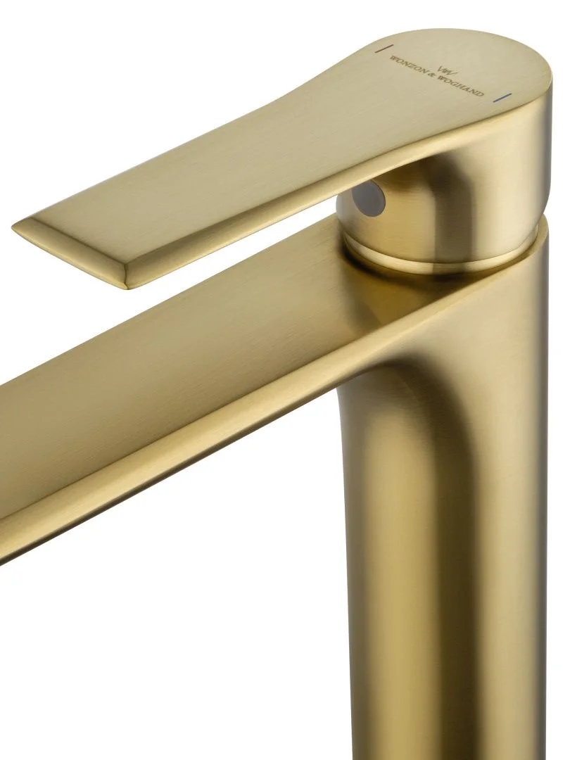Приобрести смеситель для раковины высокий wonzon & woghand brilliant, брашированное золото (ww-88019079-bg)