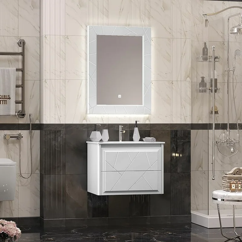 Приобрести opadiris тумба подвесная с раковиной луиджи 70 см, белая матовая