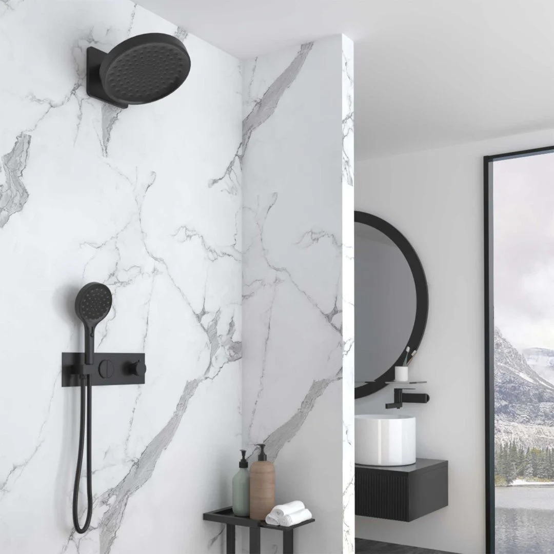 Приобрести vincea встраиваемая душевая система inspire с термостатом, черная матовая vsfw-422ti3mb