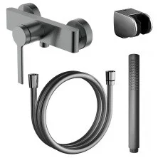 Azario Смеситель для душа Vincente 212мм, графит AZ-VRZ338326AJ