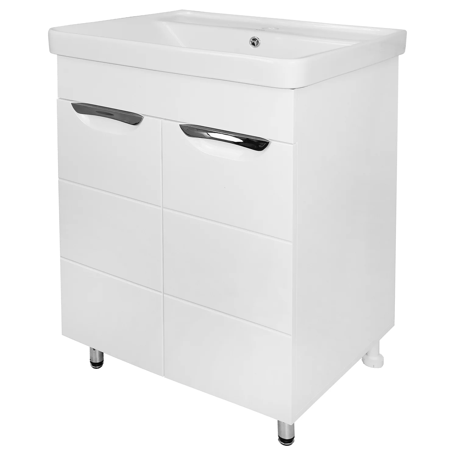 Приобрести loranto тумба напольная с раковиной стиль- 60 "соло" 60х90 см, фрезерованный фасад, белая (cs00069263)