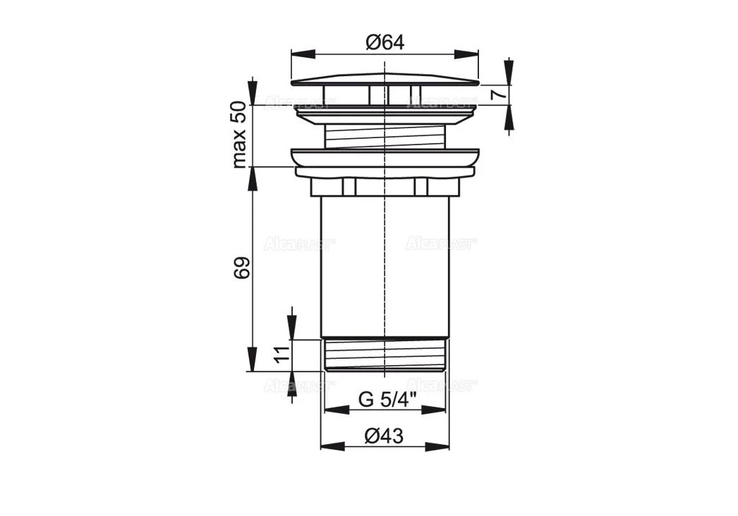 Приобрести донный клапан alcaplast a396