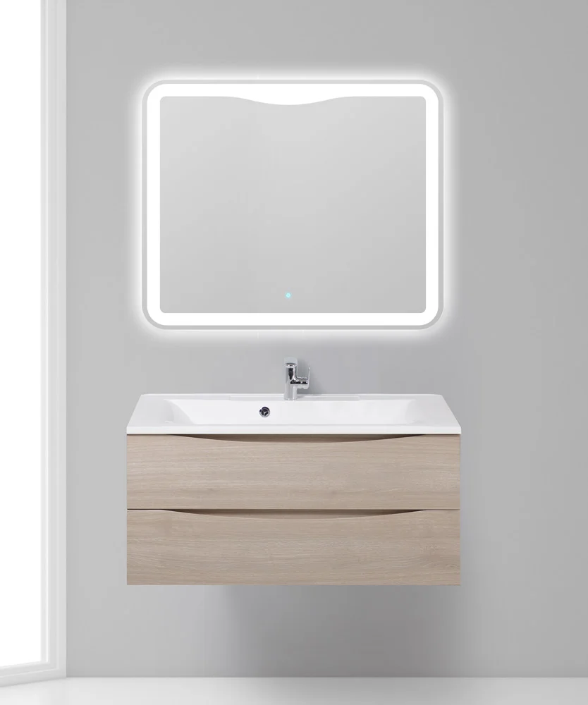 Приобрести belbagno тумба с раковиной marino 110 см, подвесная rovere grigio, белая раковина