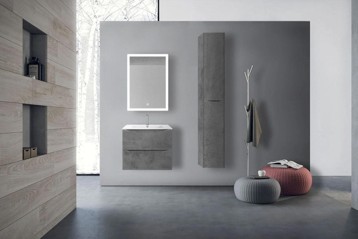 Приобрести vincea тумба подвесная mia 60 см, бетон с белой раковиной vmc-2mc600bt;vbs-13960