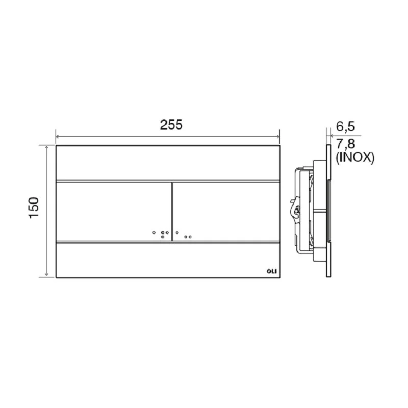 Приобрести панель механ. двойная slim, пластик soft-touch, черный.